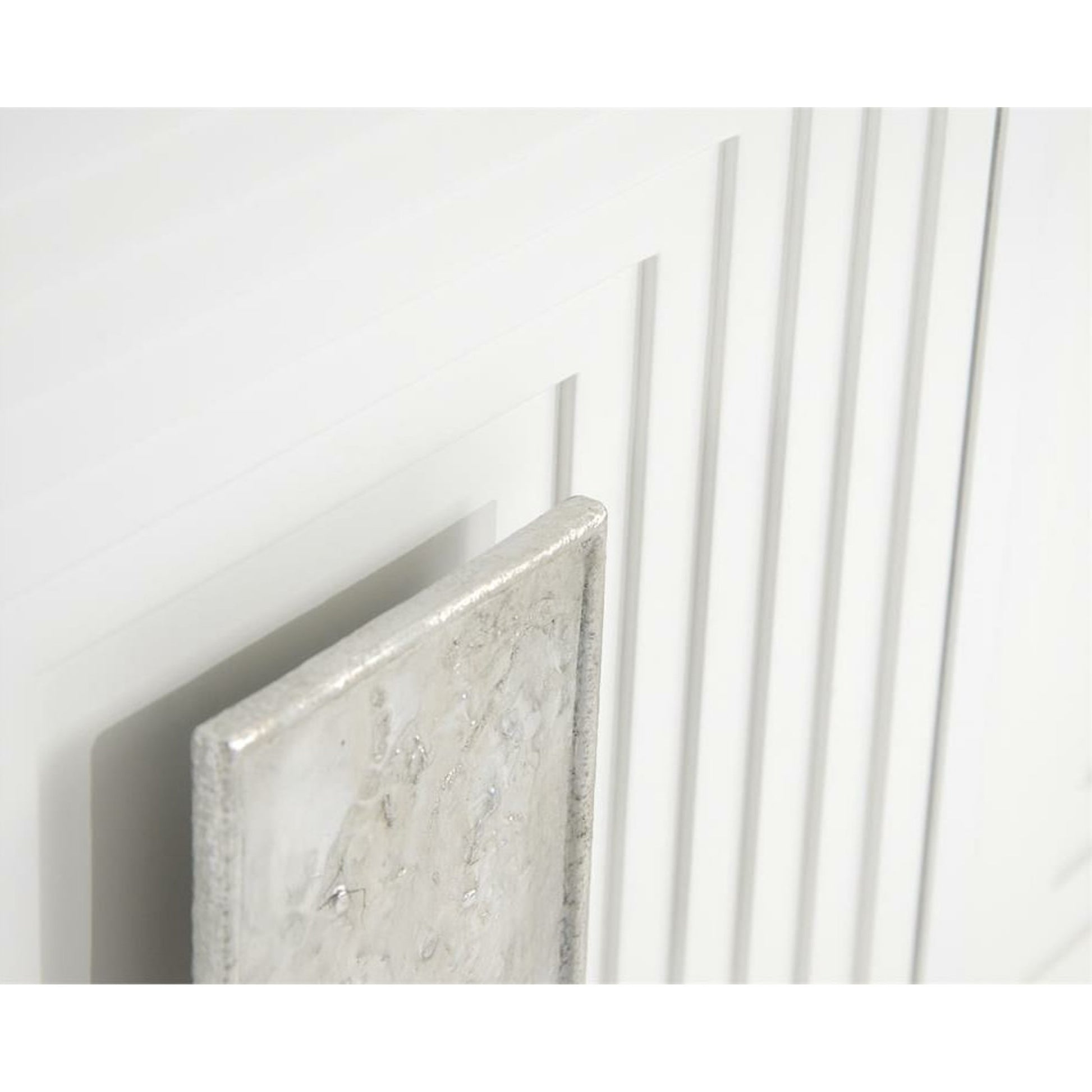 Tesino Sideboard by John-Richard in beluga, pewter, silver. Made from metal, steel in a transitional style.
