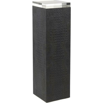 Greystoke Pedestal by John-Richard in black, gold. Made from crystal, glass in a modern style.