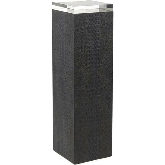 Greystoke Pedestal by John-Richard in black, gold. Made from crystal, glass in a modern style.