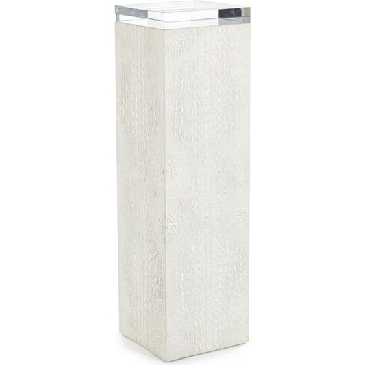 Kano Pedestal by John-Richard in cream, white. Made from crystal, glass in a transitional style.