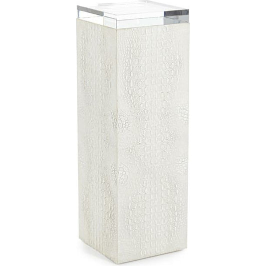 Kano Pedestal by John-Richard in cream, white. Made from crystal, glass in a transitional style.