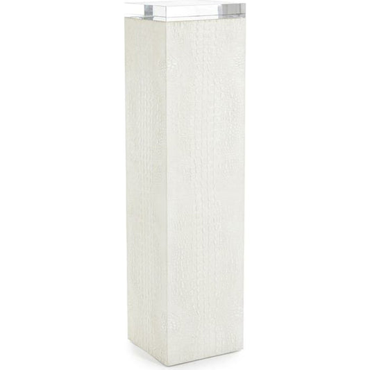 Kano Pedestal by John-Richard in cream, white. Made from crystal, glass in a transitional style.