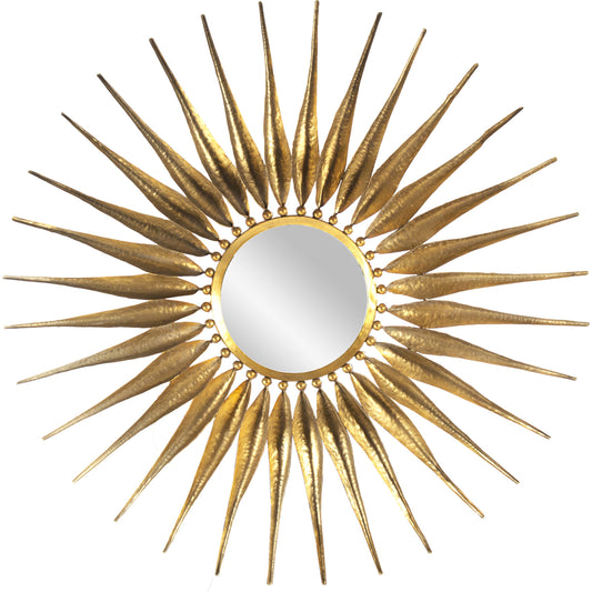 Cadence Mirror by Zentique in antique gold and iron, mirror, mdf. Made from iron, mirror, mdf in a transitional style.