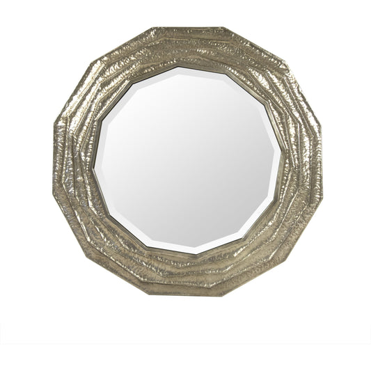 Marcelle Mirror by Zentique in pale gold and iron, mirror, mdf. Made from iron, mirror, mdf in a modern style.