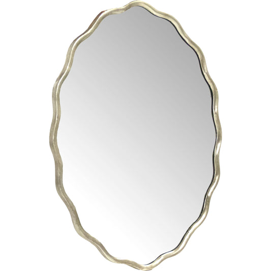 Caressa Mirror by Zentique in distressed silver and iron, mirror, mdf. Made from iron, mirror, mdf in a transitional style.
