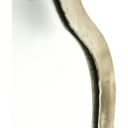 Caressa Mirror by Zentique in distressed silver and iron, mirror, mdf. Made from iron, mirror, mdf in a transitional style.