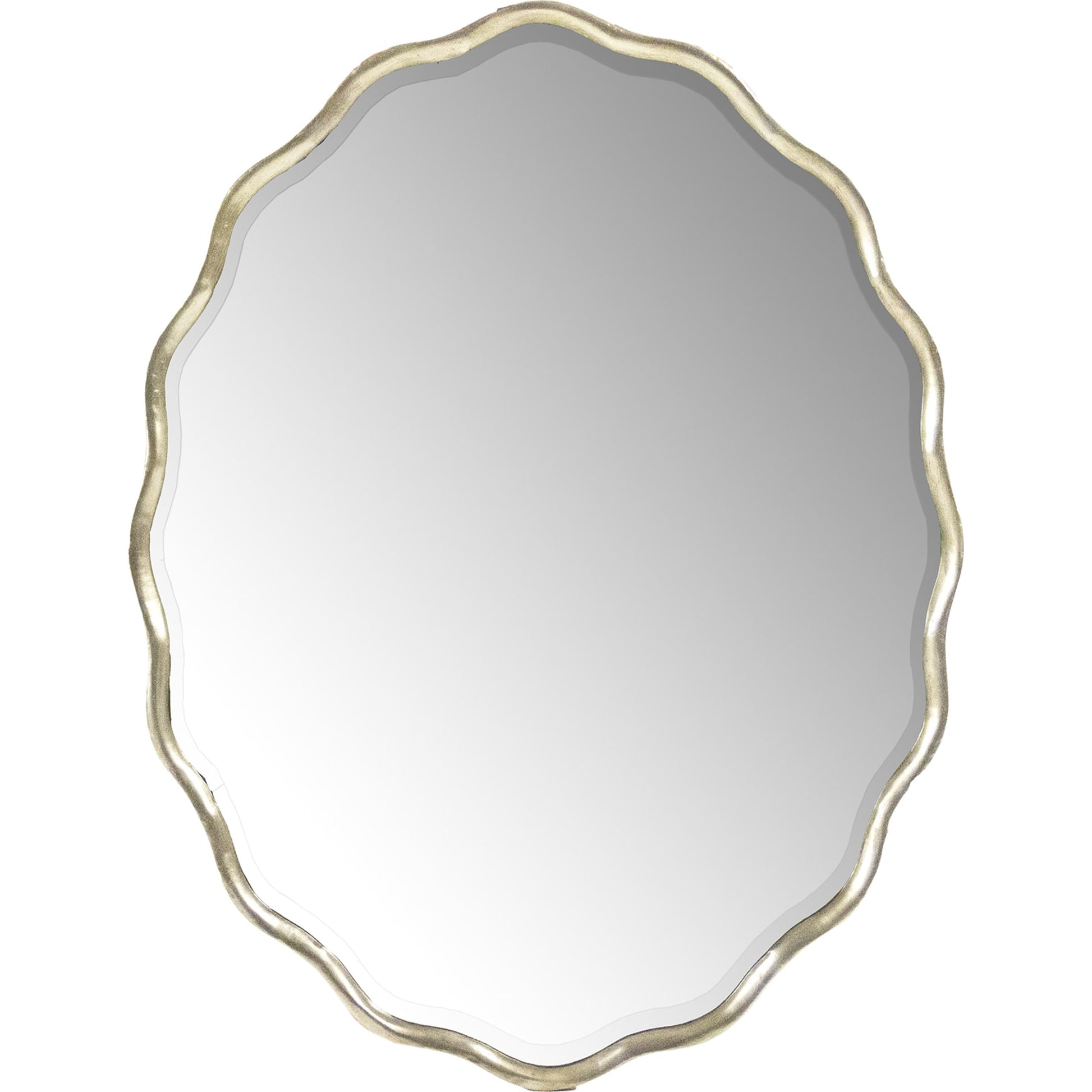 Caressa Mirror by Zentique in distressed silver and iron, mirror, mdf. Made from iron, mirror, mdf in a transitional style.
