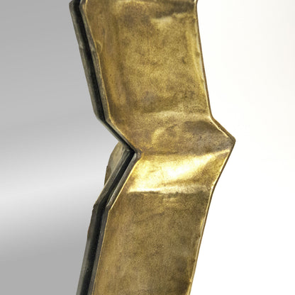 Elisha Mirror by Zentique in distressed gold and metal, mirror, mdf. Made from metal, mirror, mdf in a transitional style.