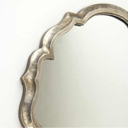 Epine Mirror by Zentique in distressed silver and iron, mirror, mdf. Made from iron, mirror, mdf in a transitional style.
