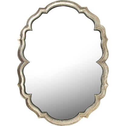 Epine Mirror by Zentique in distressed silver and iron, mirror, mdf. Made from iron, mirror, mdf in a transitional style.