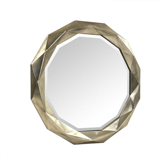 Gio Mirror by Zentique in pale gold and iron, mirror, mdf. Made from iron, mirror, mdf in a modern style.