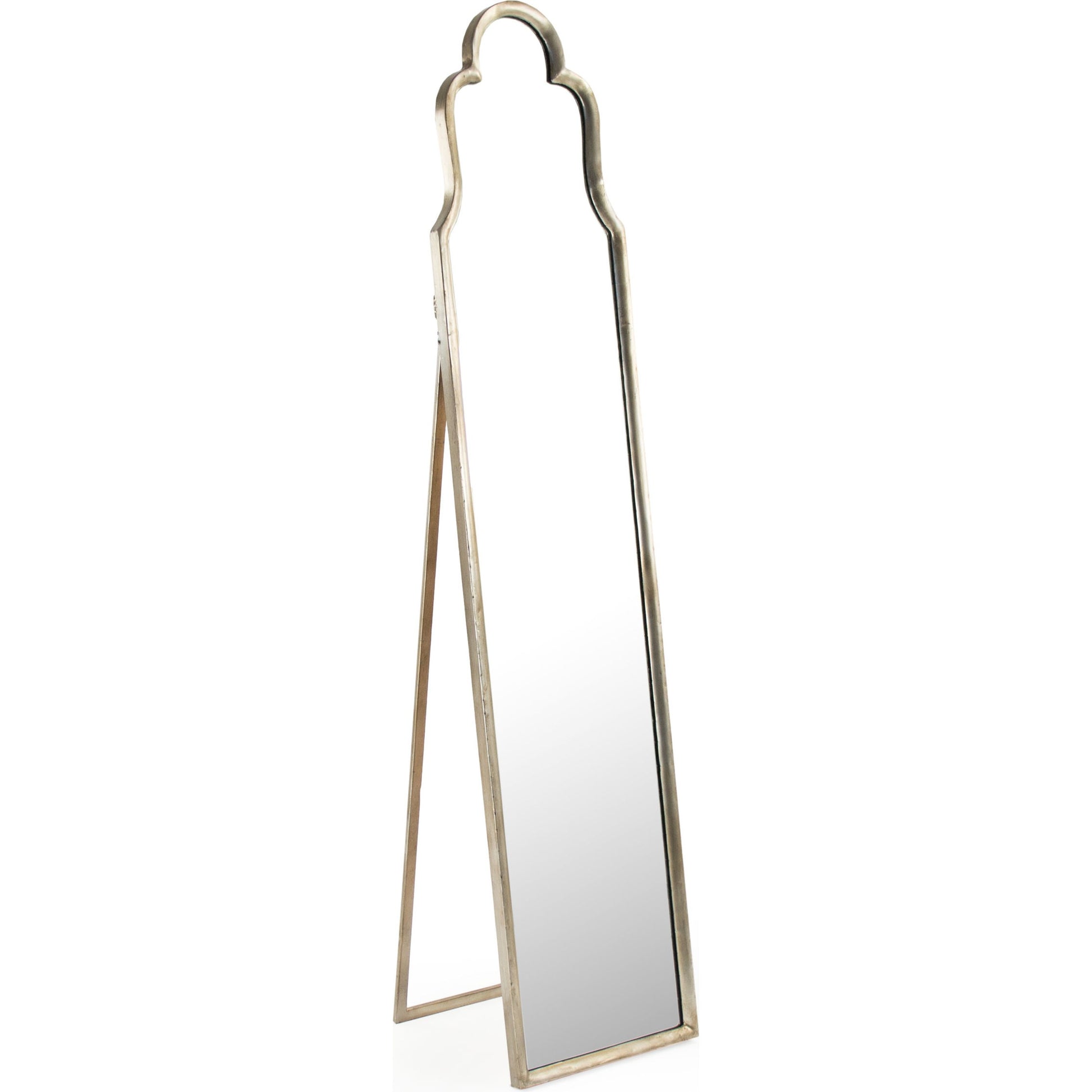 Pylone Mirror by Zentique in antique gold and iron, mirror, mdf. Made from iron, mirror, mdf in a transitional style.