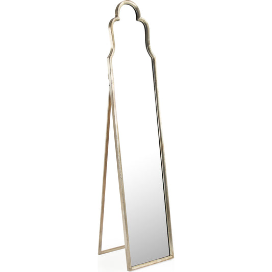 Pylone Mirror by Zentique in antique gold and iron, mirror, mdf. Made from iron, mirror, mdf in a transitional style.