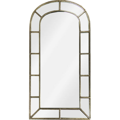 Paule Mirror by Zentique in distressed silver and iron, mirror, mdf. Made from iron, mirror, mdf in a transitional style.