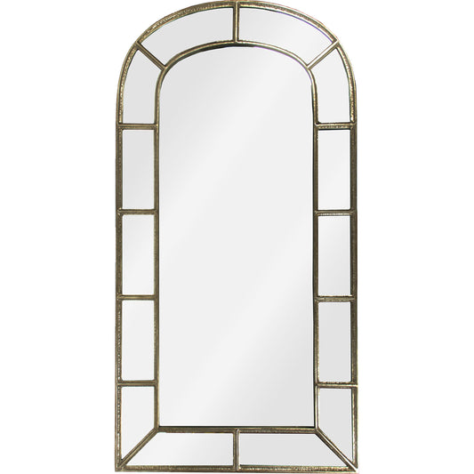 Paule Mirror by Zentique in distressed silver and iron, mirror, mdf. Made from iron, mirror, mdf in a transitional style.
