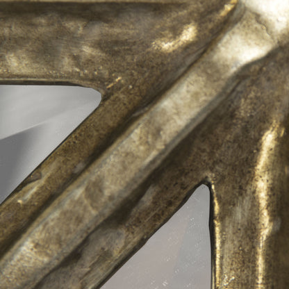 Paule Mirror by Zentique in distressed silver and iron, mirror, mdf. Made from iron, mirror, mdf in a transitional style.