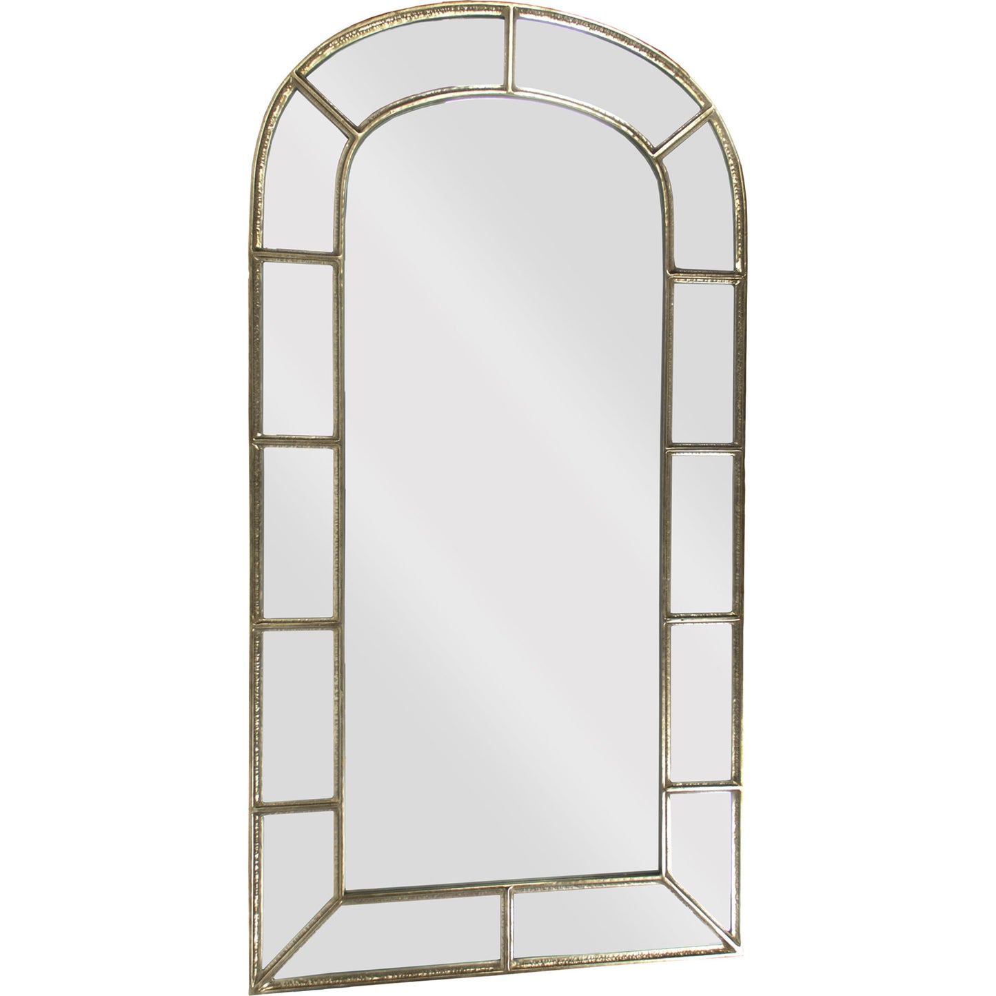 004 S-338037 | Primary Silo | Paule Mirror by Zentique in distressed silver and iron, mirror, mdf. Made from iron, mirror, mdf in a transitional style.