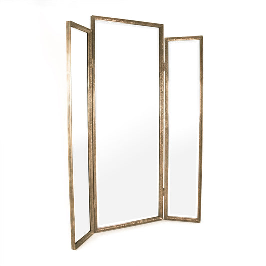 Albus Mirror by Zentique in distressed bronze and metal, mirror, mdf. Made from metal, mirror, mdf in a traditional style.