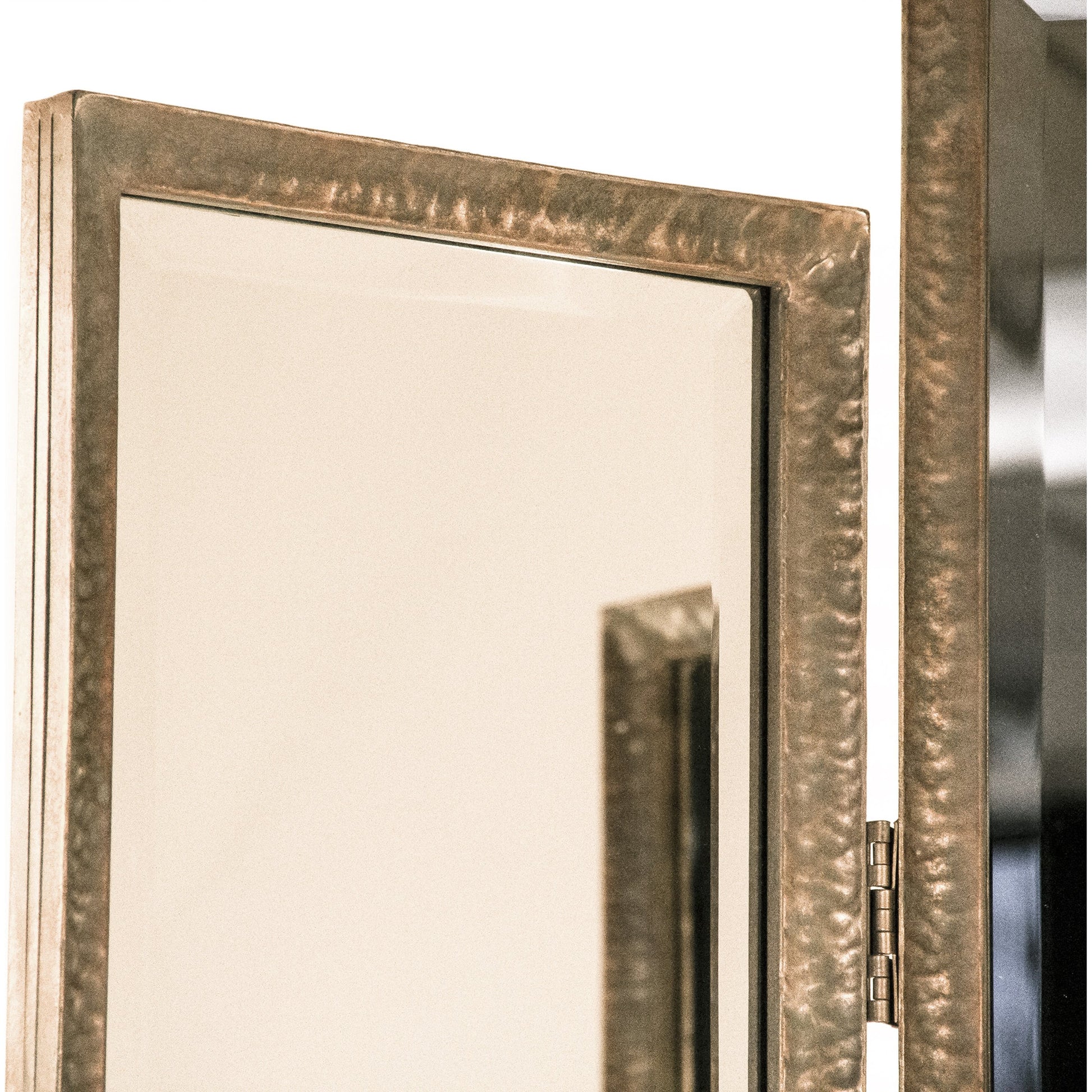 Albus Mirror by Zentique in distressed bronze and metal, mirror, mdf. Made from metal, mirror, mdf in a traditional style.