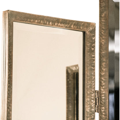 Albus Mirror by Zentique in distressed bronze and metal, mirror, mdf. Made from metal, mirror, mdf in a traditional style.