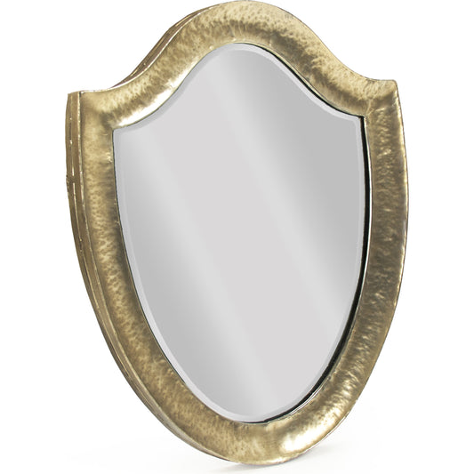 Casimir Mirror by Zentique in distressed gold and iron, mirror, mdf. Made from iron, mirror, mdf in a transitional style.