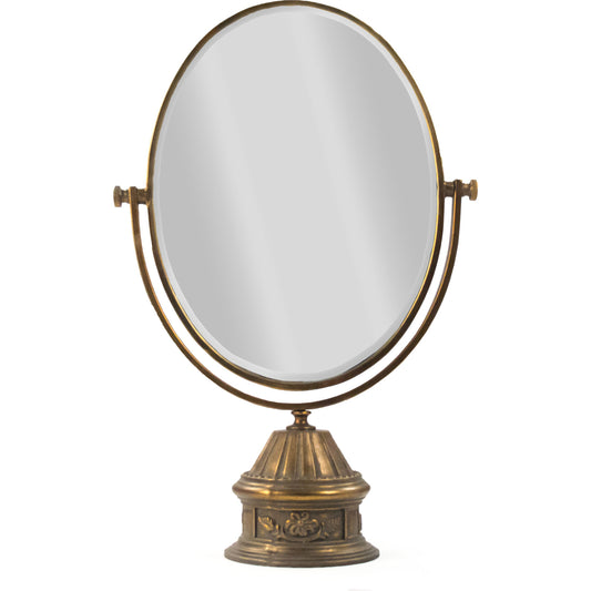 Cerise Mirror by Zentique in distressed gold and iron, mirror, mdf. Made from iron, mirror, mdf in a traditional style.