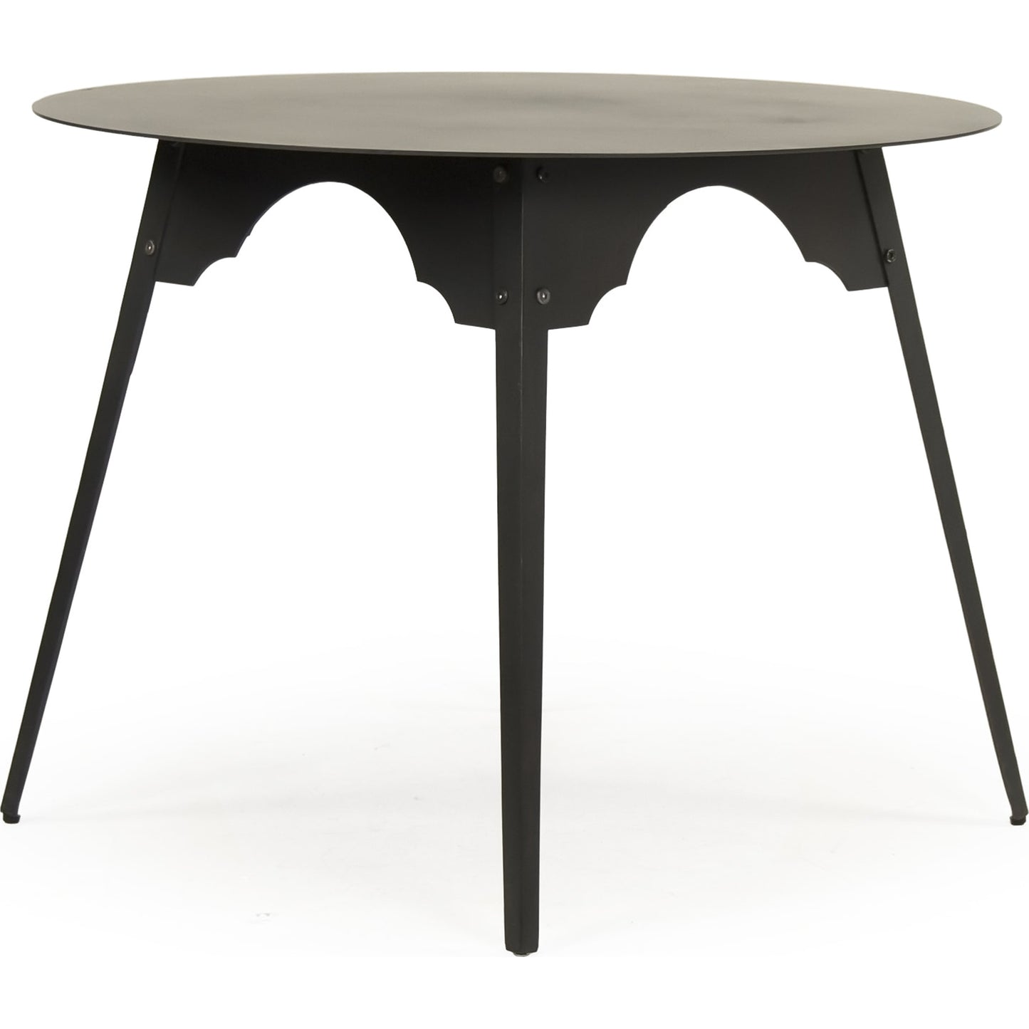 000 S-338323 | Primary Silo | Sheril Table by Zentique in dark gray and iron. Made from iron in a modern style.
