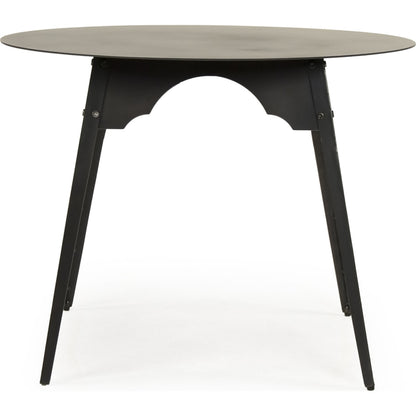 Sheril Table by Zentique in dark gray and iron. Made from iron in a modern style.