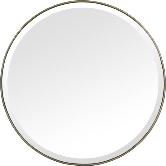 Lacia Mirror by Zentique in distressed gold and metal, mirror, mdf. Made from metal, mirror, mdf in a modern style.