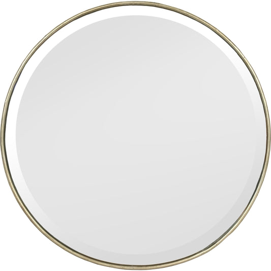 Lacia Mirror by Zentique in distressed gold and metal, mirror, mdf. Made from metal, mirror, mdf in a modern style.