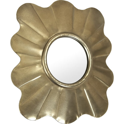 Flora Mirror by Zentique in gold and iron, mdf, mirror. Made from iron, mdf, mirror in a modern style.