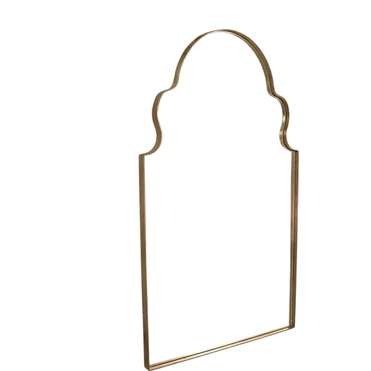 Salazar Mirror by Zentique in antique light gold and metal, mirror, mdf. Made from metal, mirror, mdf in a transitional style.