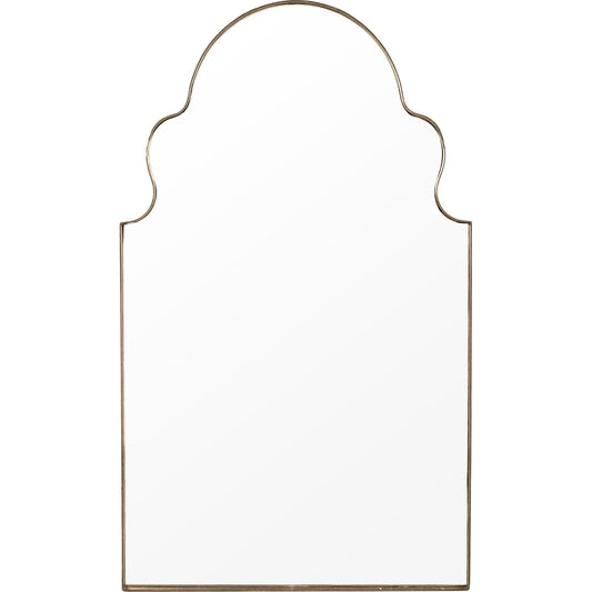 Salazar Mirror by Zentique in antique light gold and metal, mirror, mdf. Made from metal, mirror, mdf in a transitional style.