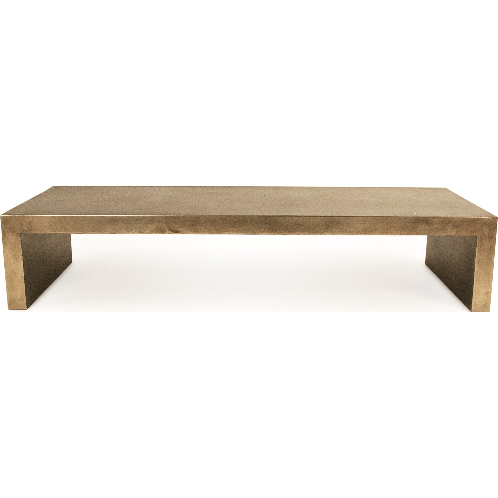 Aristide Coffee Table by Zentique in distressed gold and iron. Made from iron in a modern style.