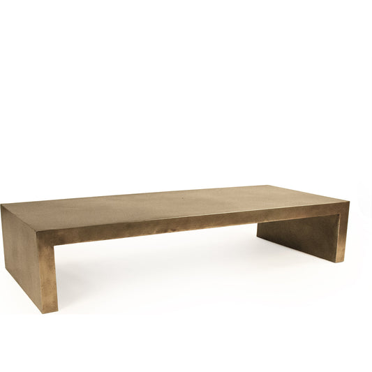 Aristide Coffee Table by Zentique in distressed gold and iron. Made from iron in a modern style.