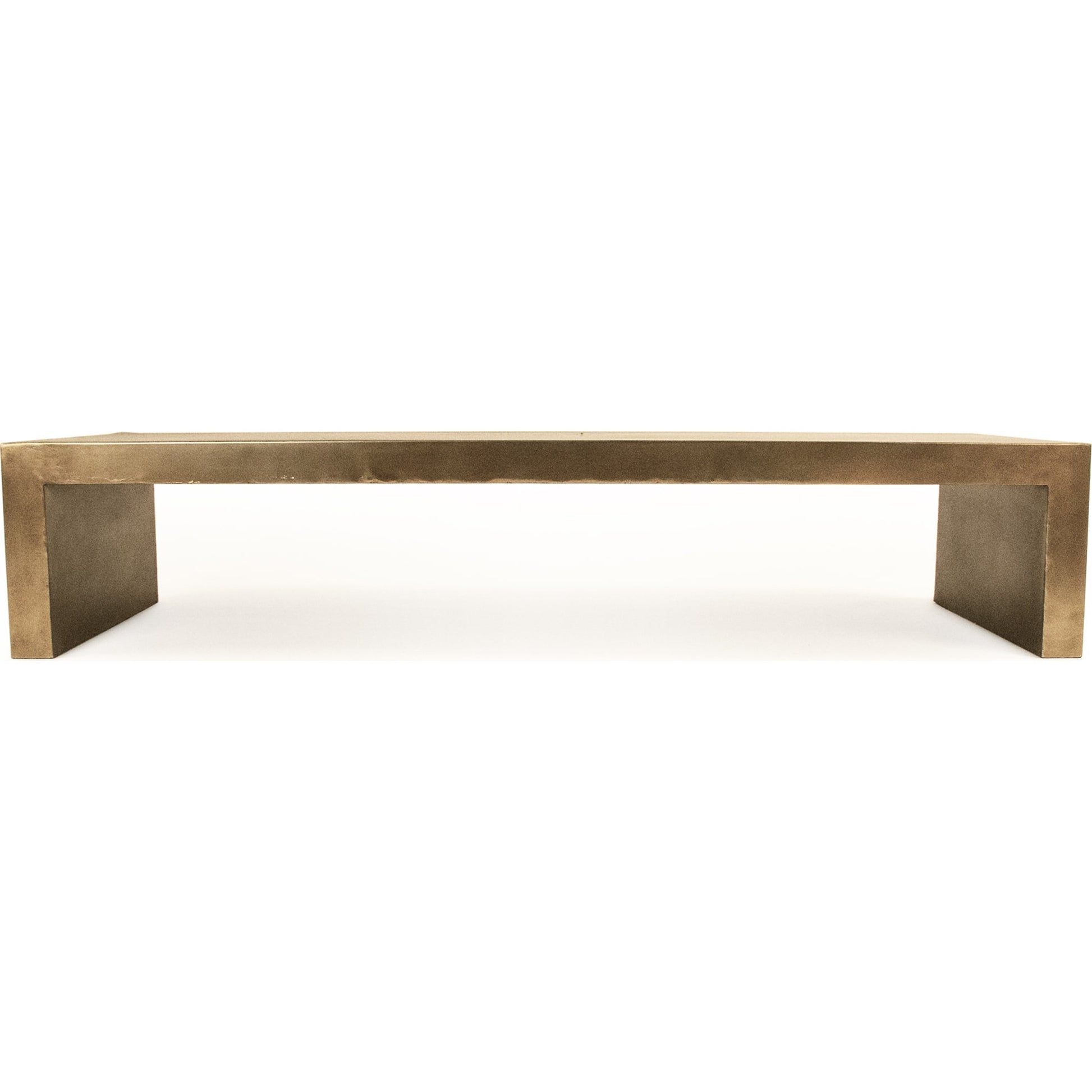 Aristide Coffee Table by Zentique in distressed gold and iron. Made from iron in a modern style.