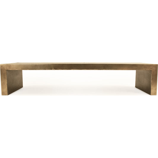 Aristide Coffee Table by Zentique in distressed gold and iron. Made from iron in a modern style.