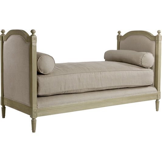 Antoinette Daybed by Zentique in natural linen. Made from unique in a cottage & farmhouse style.