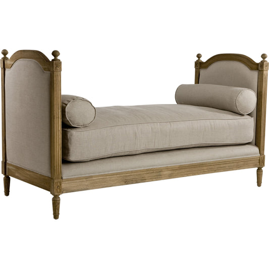 Antoinette Daybed by Zentique in natural linen. Made from unique in a cottage & farmhouse style.