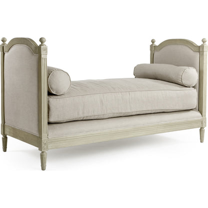 Antoinette Daybed by Zentique in natural linen. Made from unique in a cottage & farmhouse style.