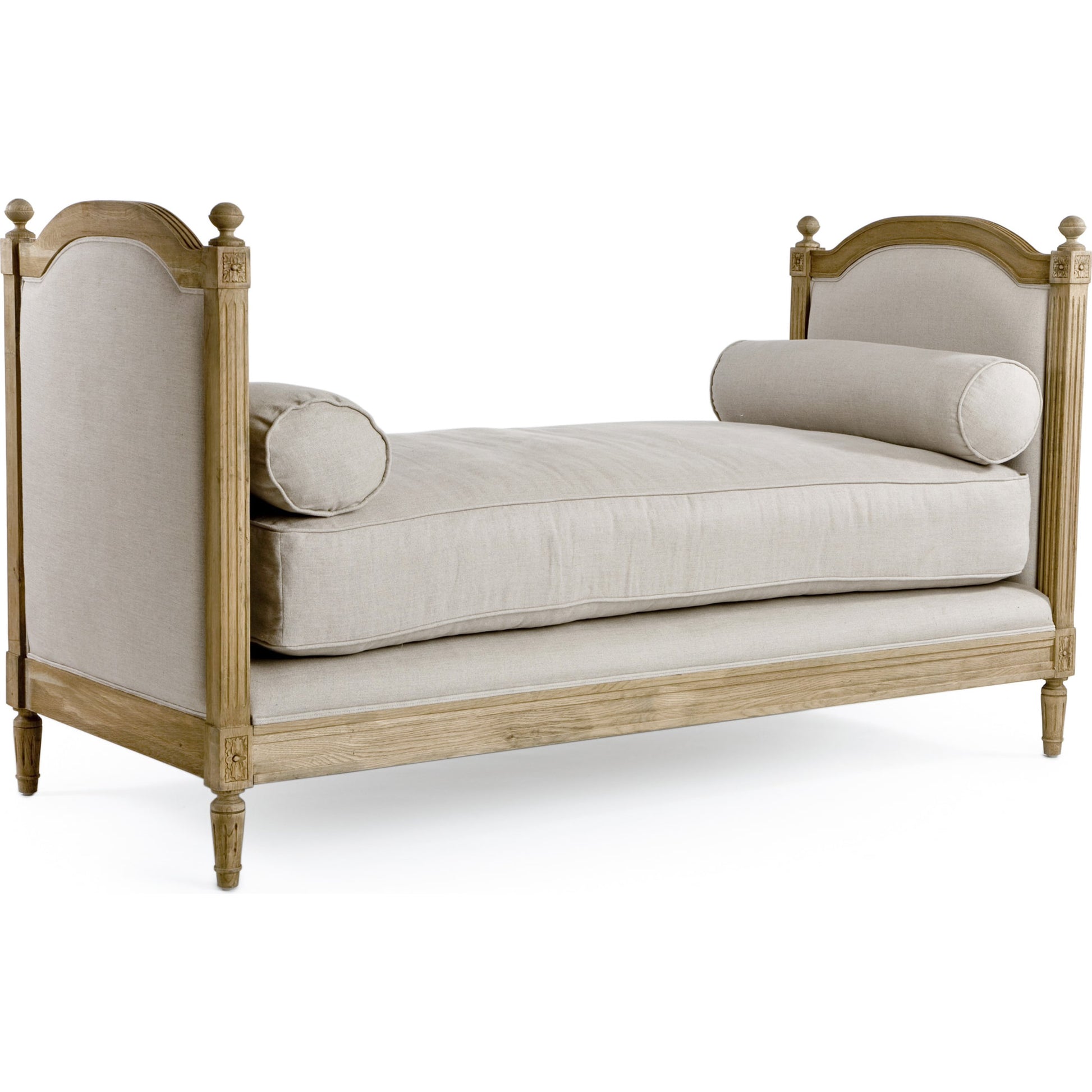 Antoinette Daybed by Zentique in natural linen. Made from unique in a cottage & farmhouse style.