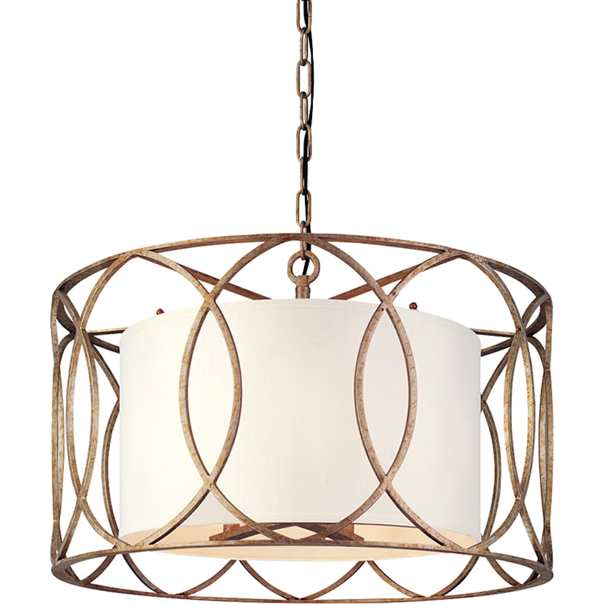 Sausalito Pendant by Troy. Made from hand worked iron in a transitional style.