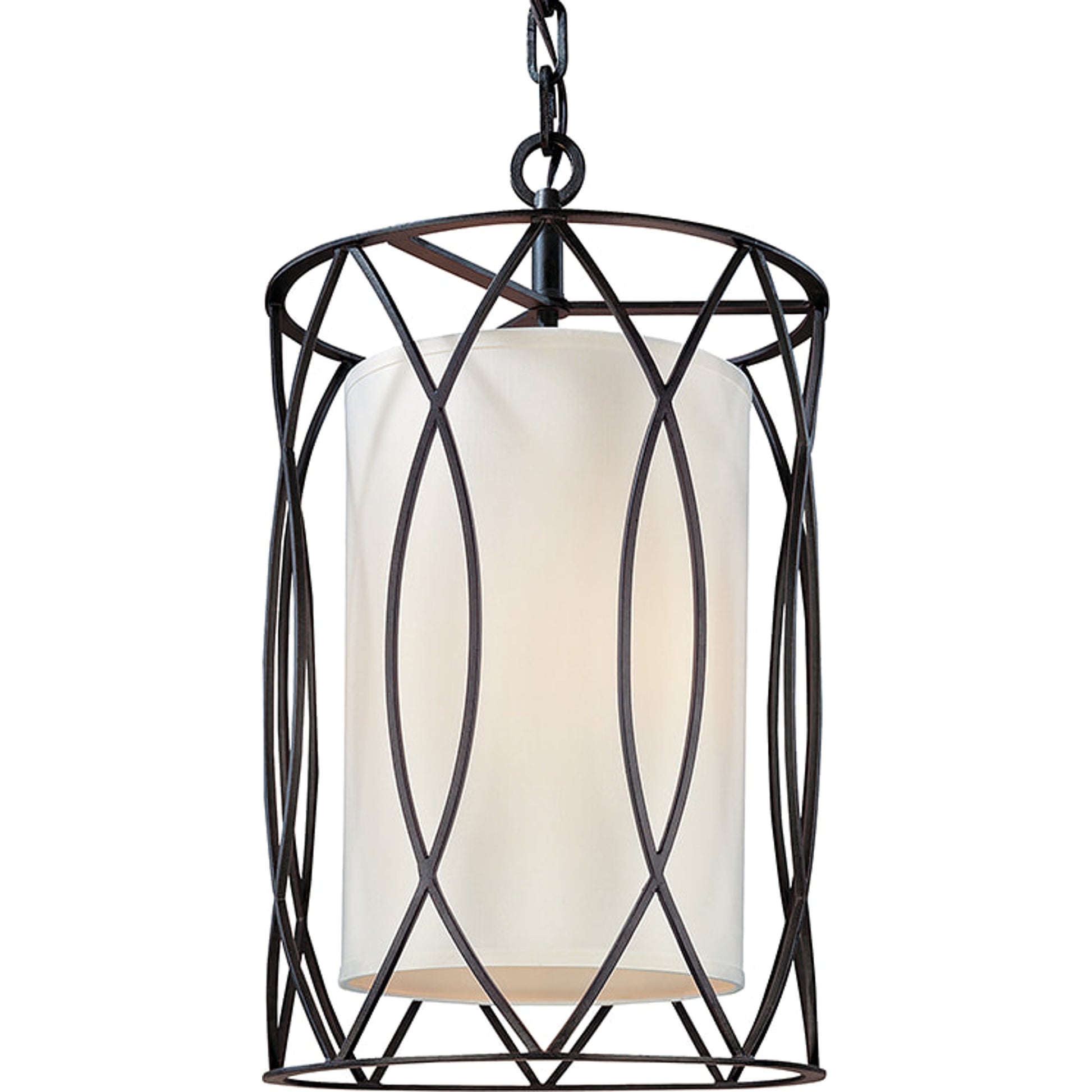 Sausalito Pendant by Troy. Made from hand worked iron in a transitional style.