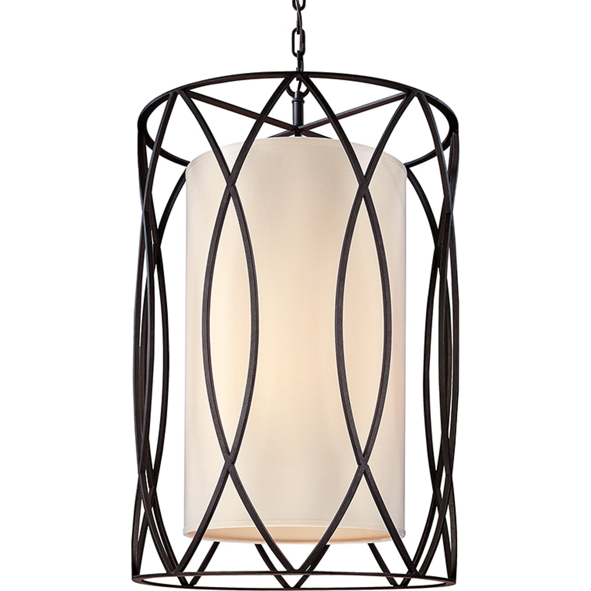 Sausalito Pendant by Troy. Made from hand worked iron in a transitional style.