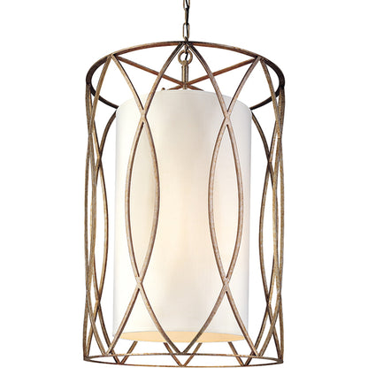 Sausalito Pendant by Troy. Made from hand worked iron in a transitional style.
