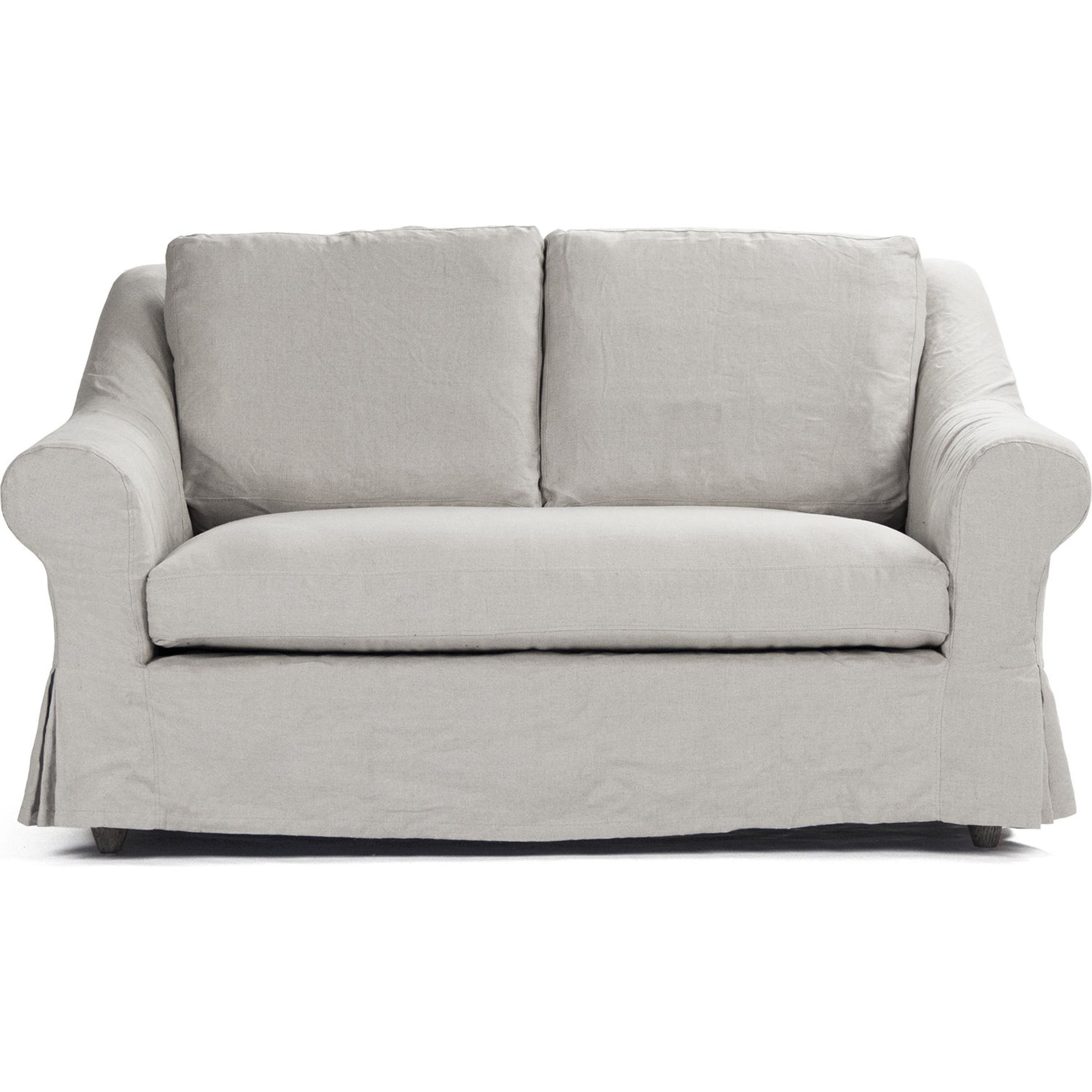 Albine Settee by Zentique in limed gray oak. Made from limed grey oak in a modern style.