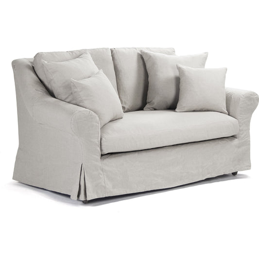 Albine Settee by Zentique in limed gray oak. Made from limed grey oak in a modern style.