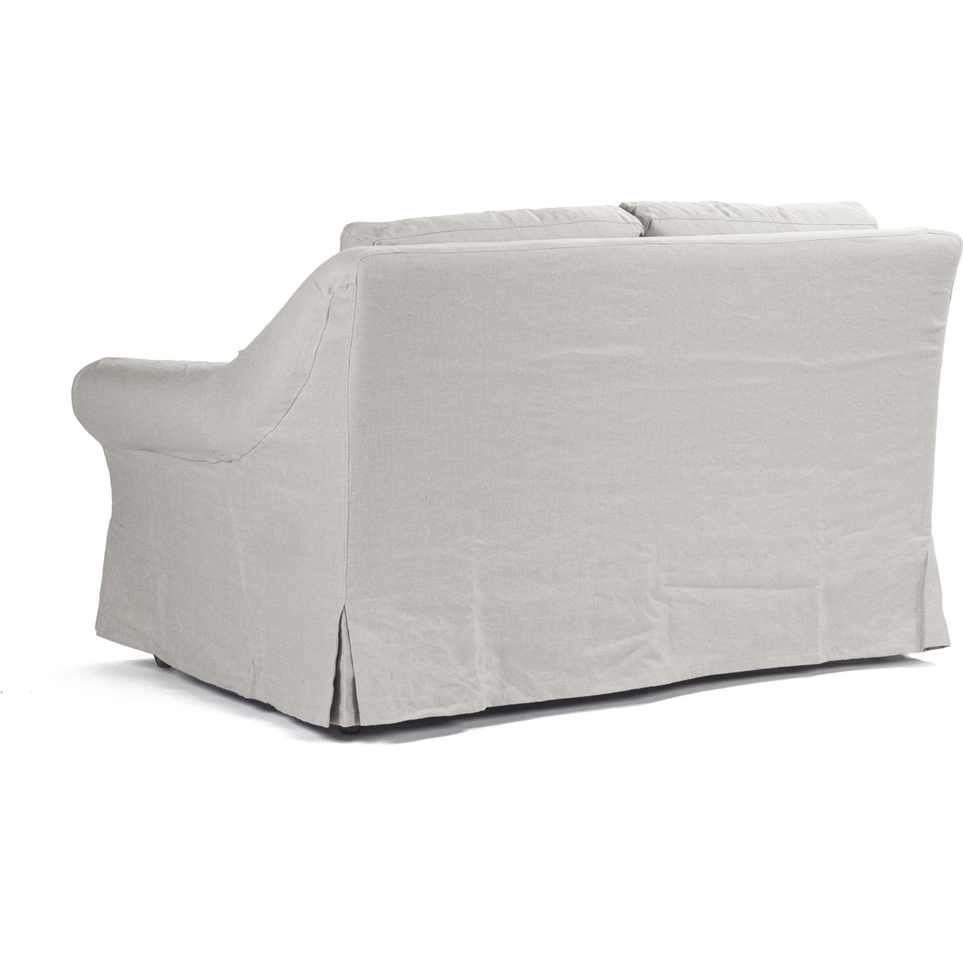 Albine Settee by Zentique in limed gray oak. Made from limed grey oak in a modern style.