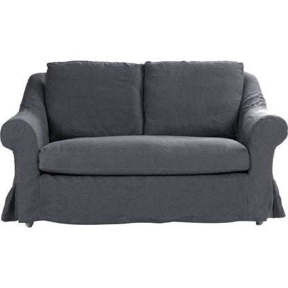 Albine Settee by Zentique in limed gray oak. Made from limed grey oak in a modern style.