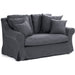 Albine Settee by Zentique in limed gray oak. Made from limed grey oak in a modern style.